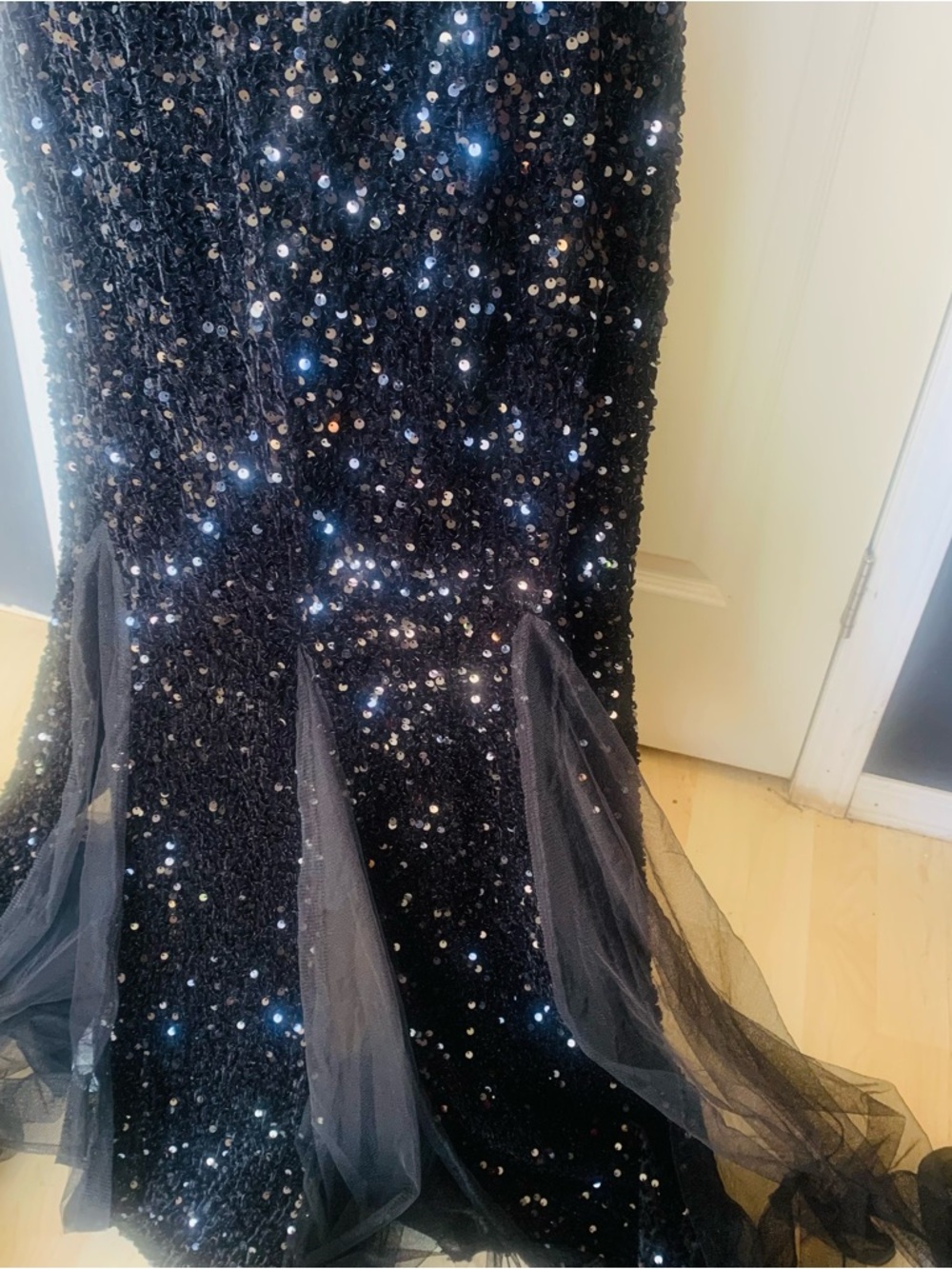 Twilight black sequin gown Size 1X from Fashion Nova. - Picture 9 of 16